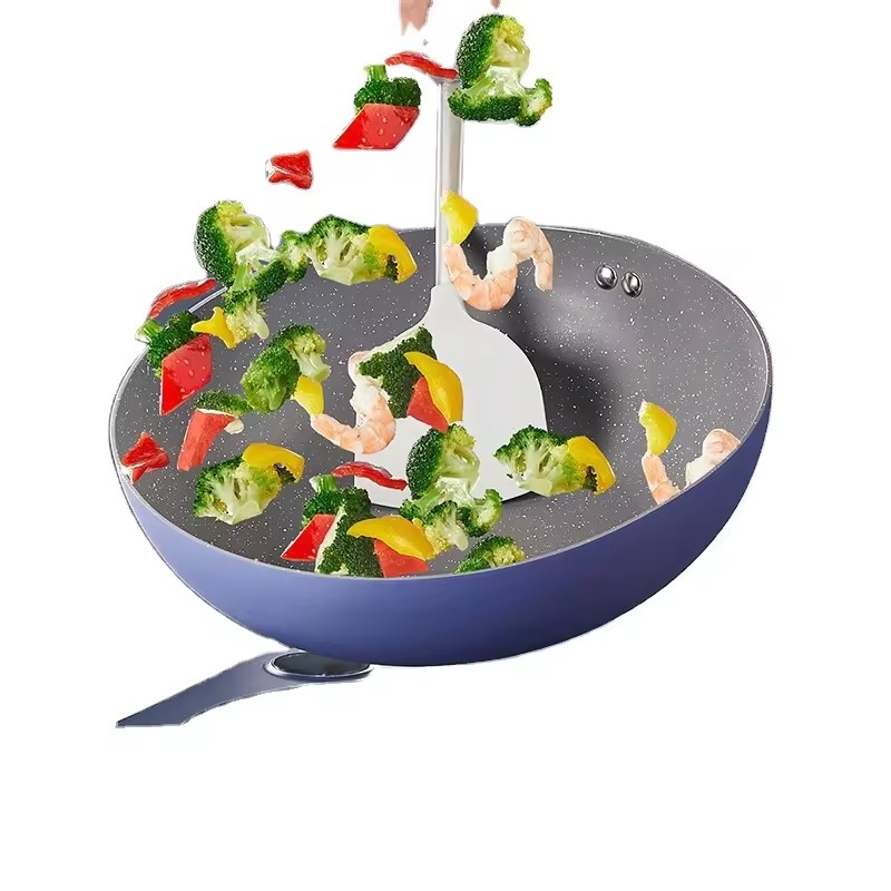 Кастрюля для жарки с антипригарным покрытием, пшеница, рис, камень, сковорода, набор кухонной посуды, полный набор бытовой кастрюли с плоским дном